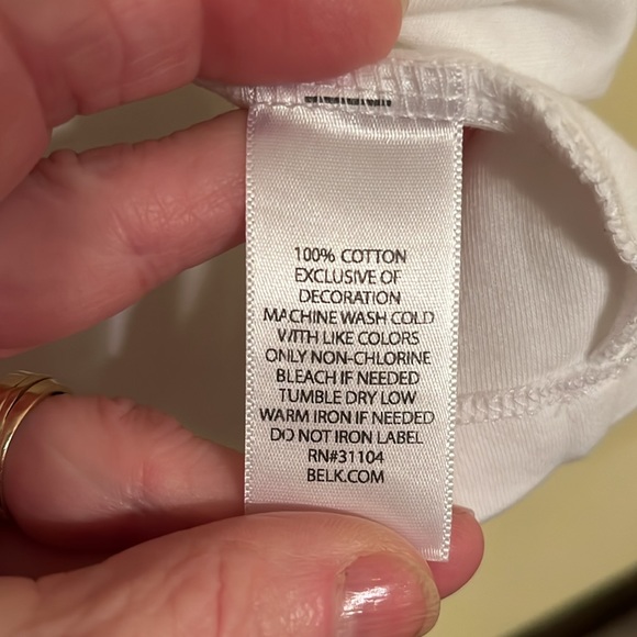 NOT FOR SALE.    
White tank with a decorative border. NWOT - Picture 4 of 4